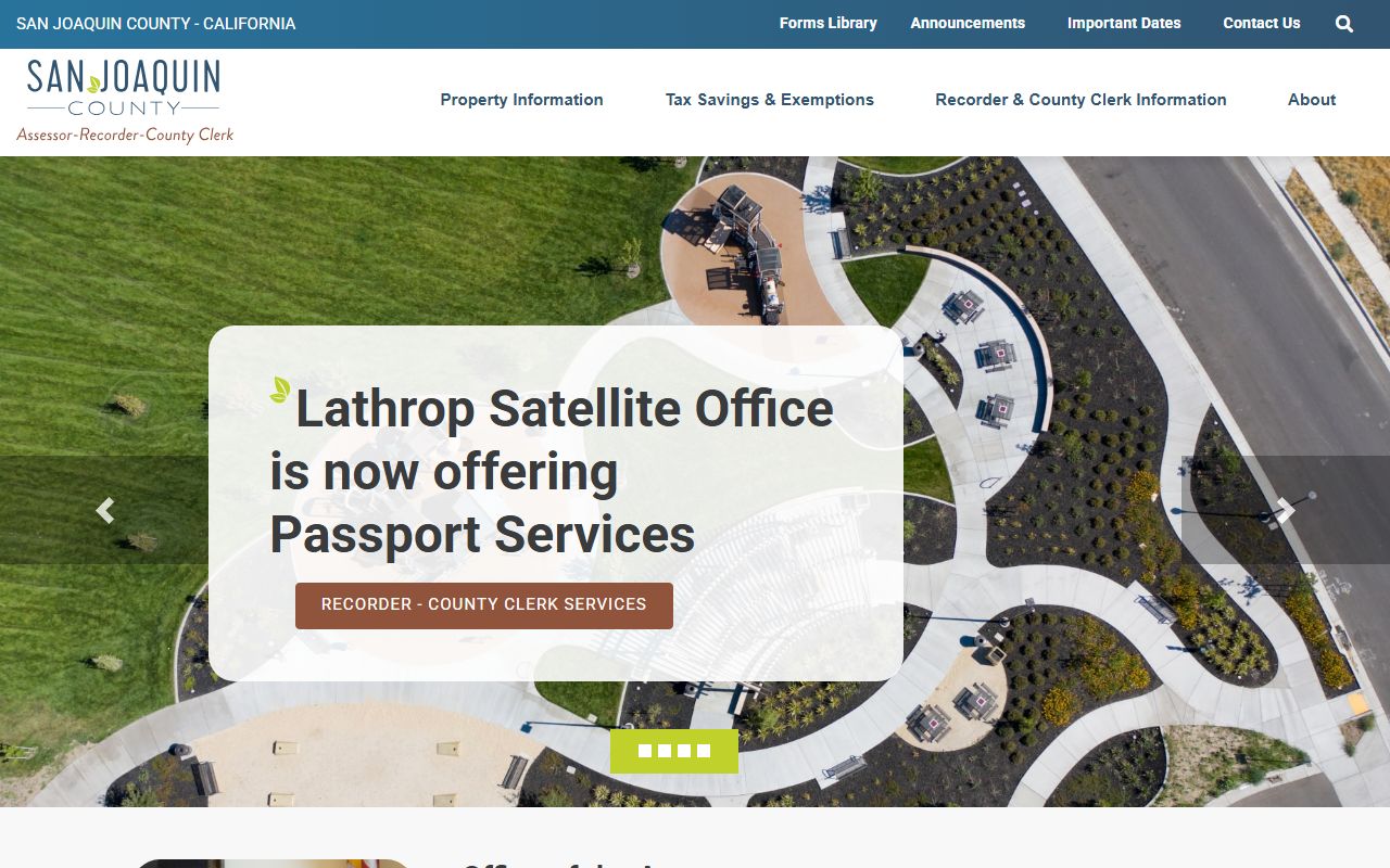 San Joaquin County public records assessor recorder county clerk page