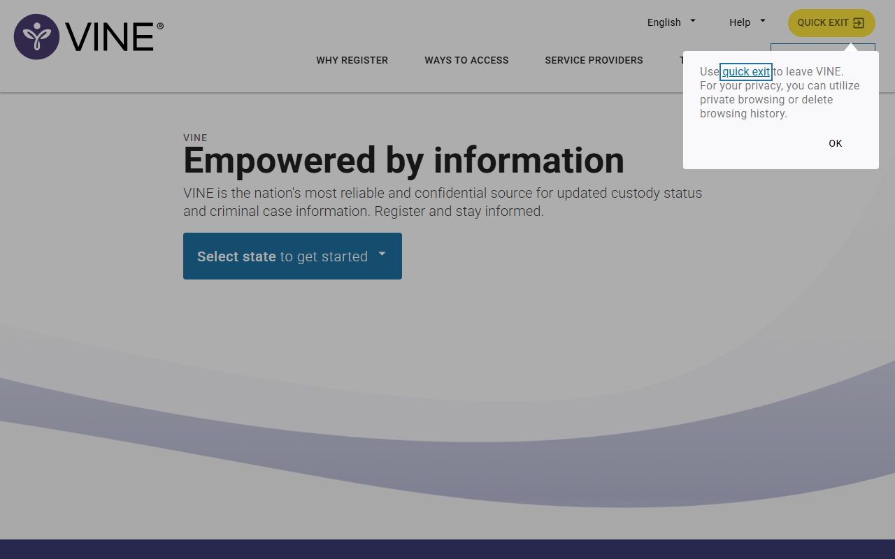 San Joaquin County released inmates VINELink custody notification system